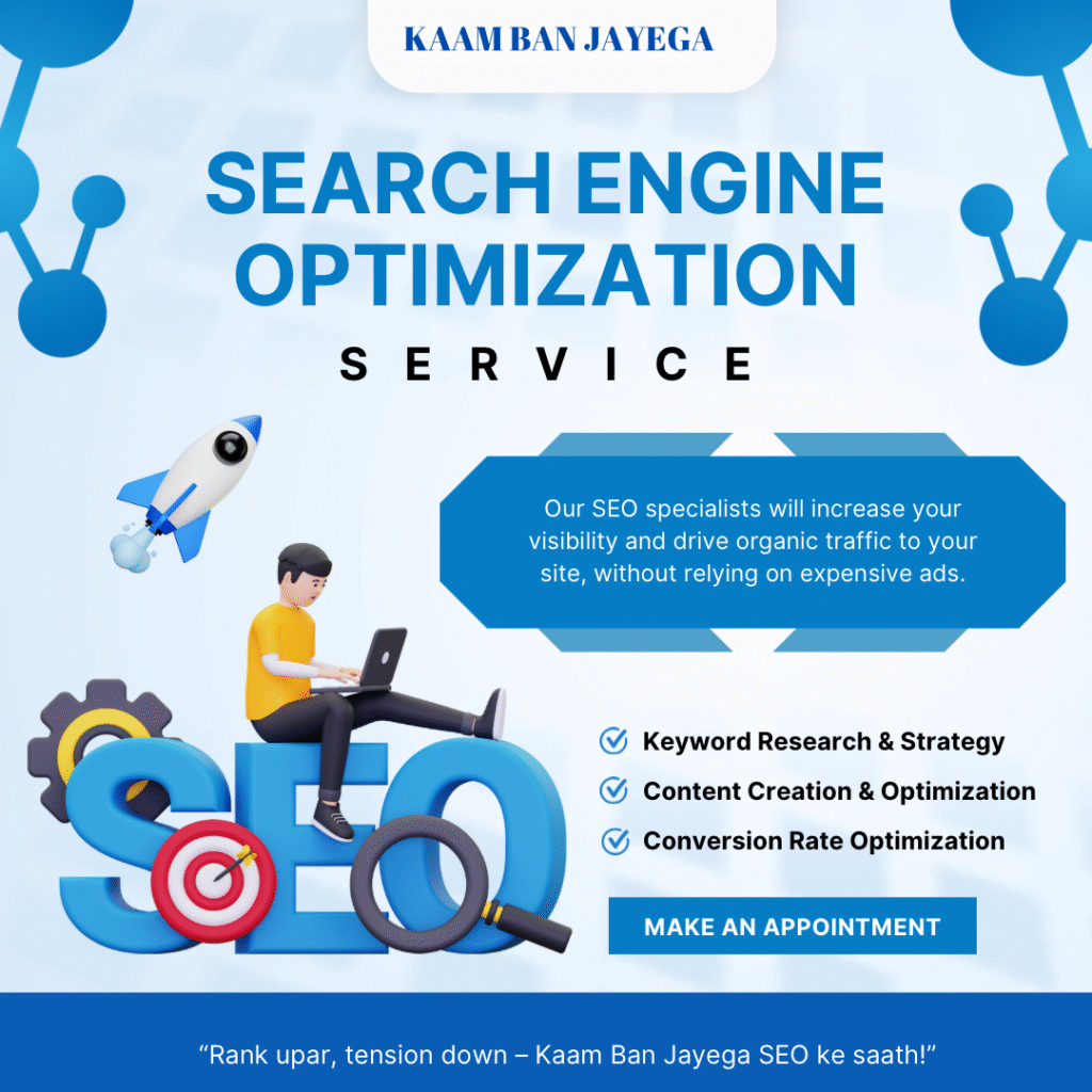 Blue and White Modern SEO Service Instagram Post
